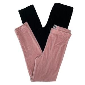 Cotton On Velour Leggings Bundle - Black Pink - 9/10